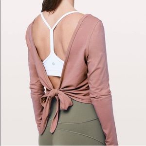 Grey Lulu Lemon wrap top